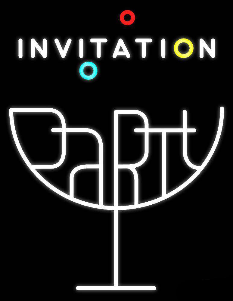 Party Invitation Neon Sign